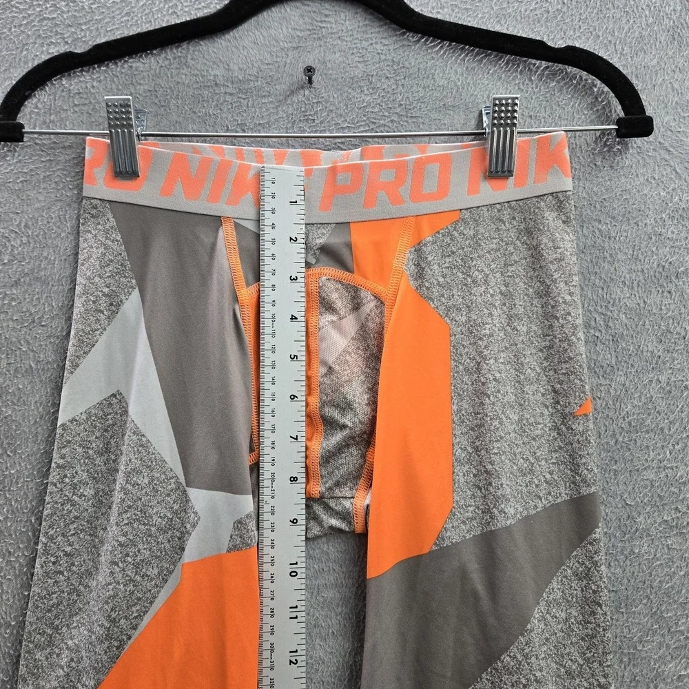 Nike Boy Activewear Pants L Gray Geometric Legging Dri-Fit Logo‎ 16